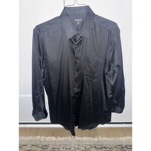 George Men’s Dress Shirt 16–16.5 L Black